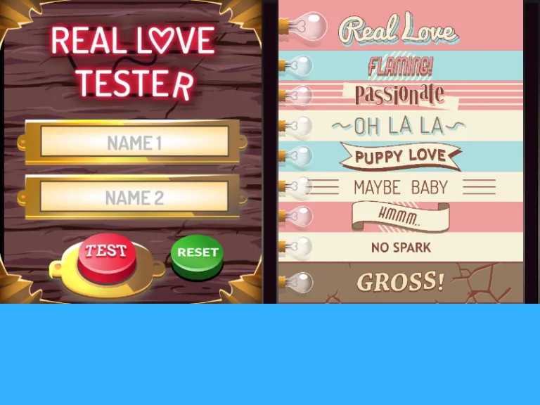 Real Love Tester, captura 2
