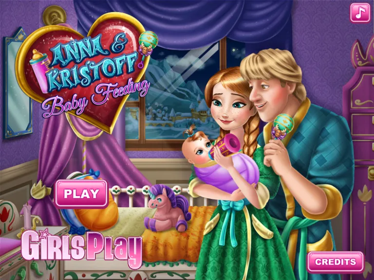 Anna and Kristoff Feeding Baby, captura 3